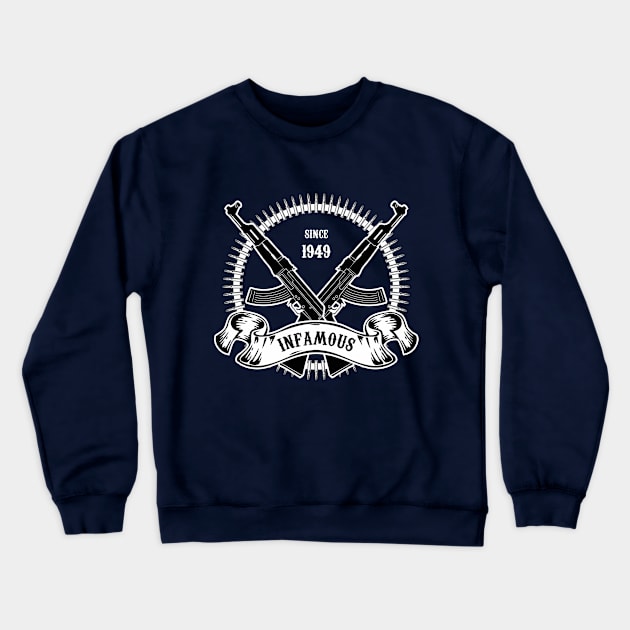 Infamous AK-47 Crewneck Sweatshirt by Dreamteebox